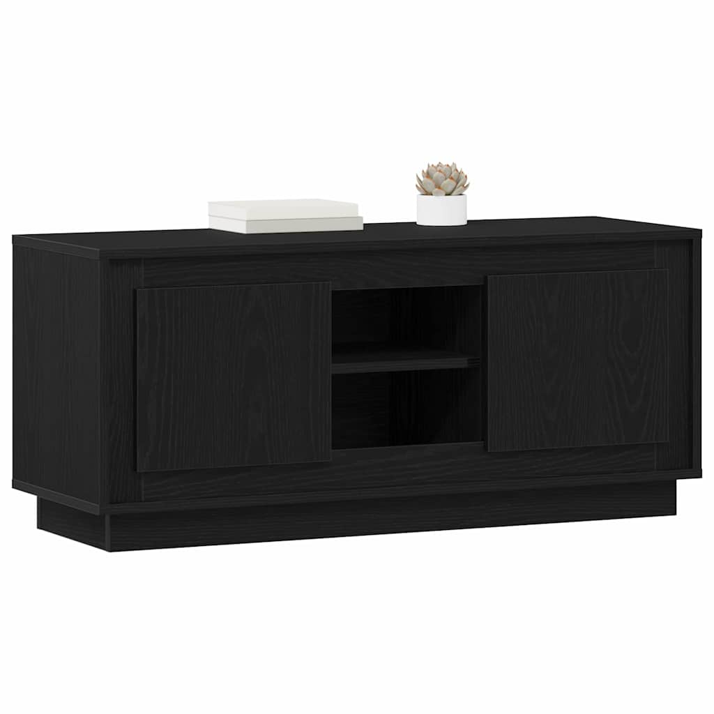 TV-skab Sort eg 102 x 35 x 45 cm Konstrueret træ
