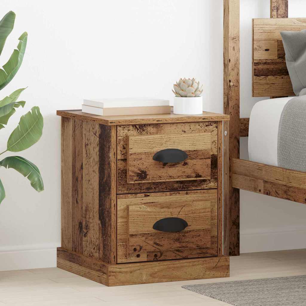 Natskab 2 pcs Gammelt træ 39 x 39 x 47.5 cm Konstrueret træ billede