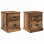 Natskab 2 pcs Gammelt træ 39 x 39 x 47.5 cm Konstrueret træ