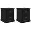 Natskab 2 pcs Sort eg 39 x 39 x 47.5 cm Konstrueret træ