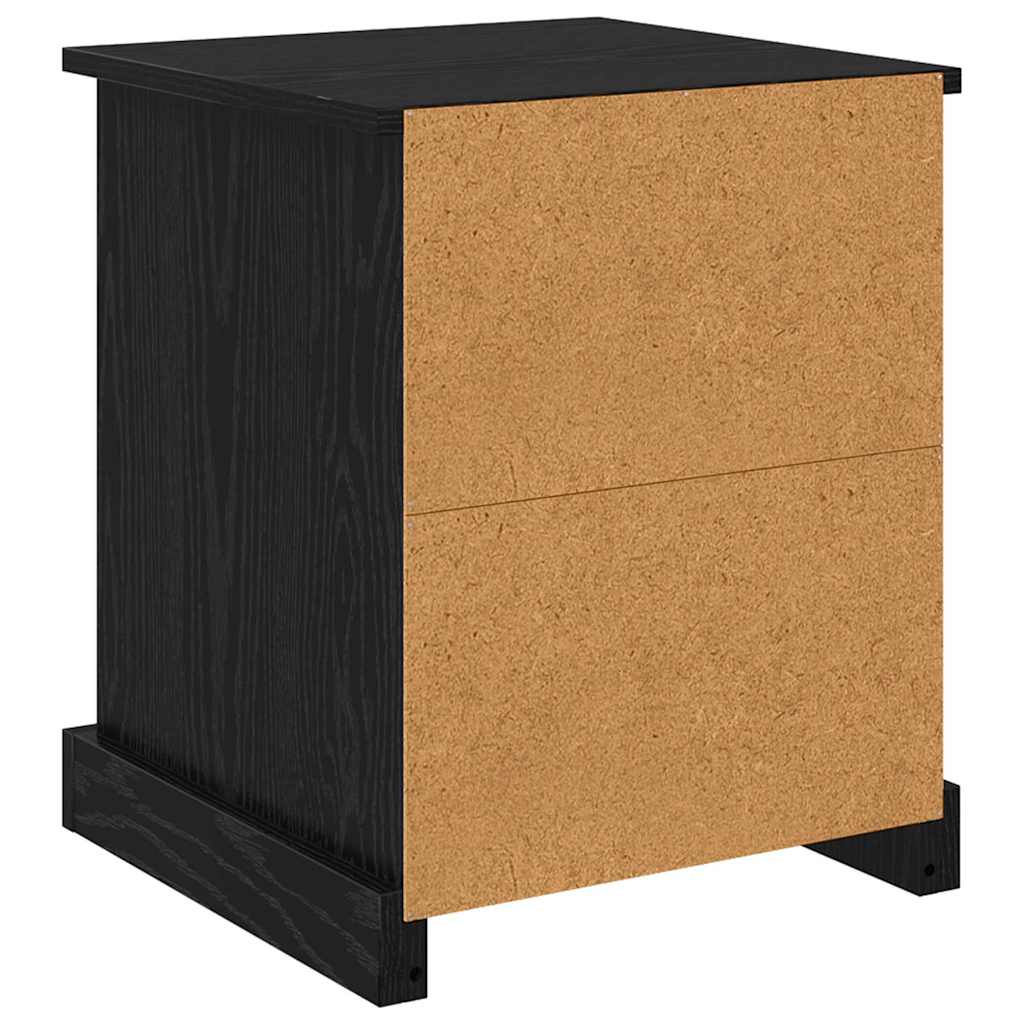 Natskab 2 pcs Sort eg 39 x 39 x 47.5 cm Konstrueret træ