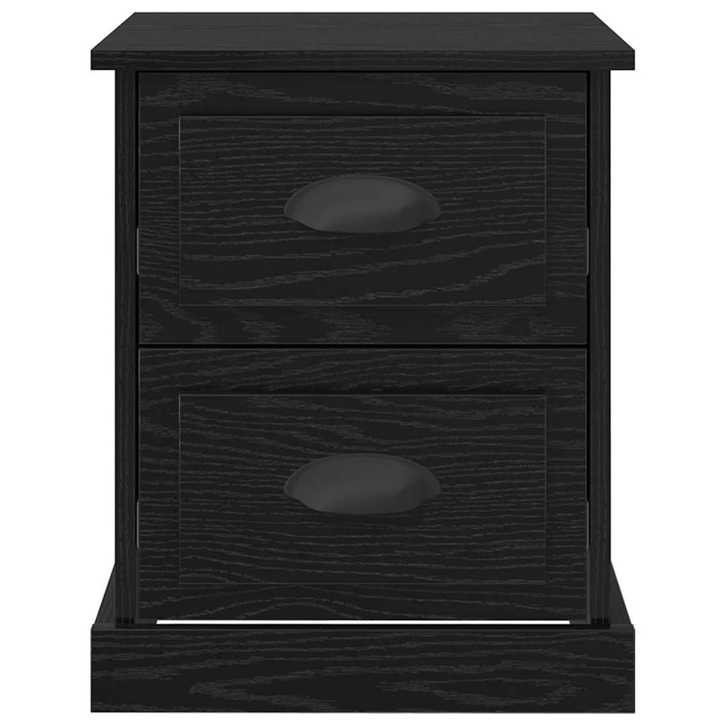 Natskab 2 pcs Sort eg 39 x 39 x 47.5 cm Konstrueret træ