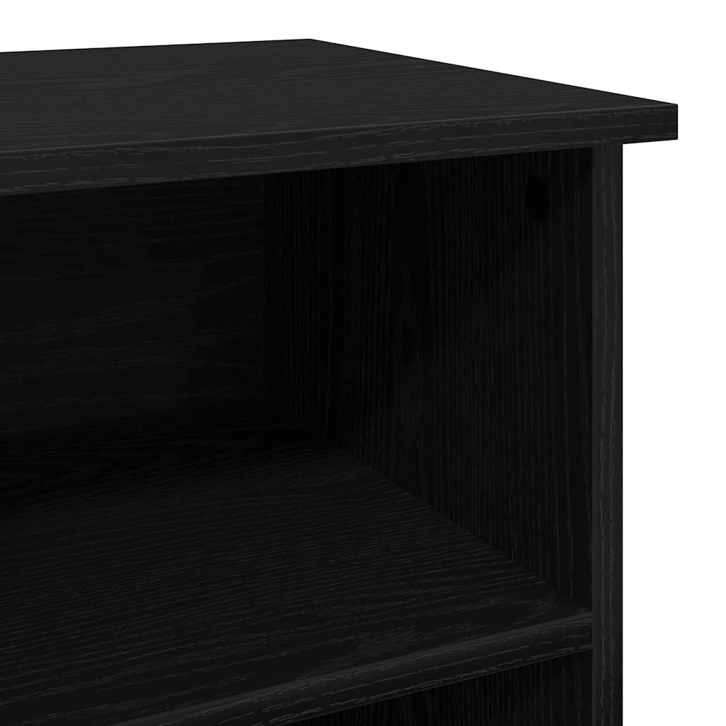 TV-skab med skuffe Sort eg 99,5 x 35,5 x 48 cm Konstrueret træ