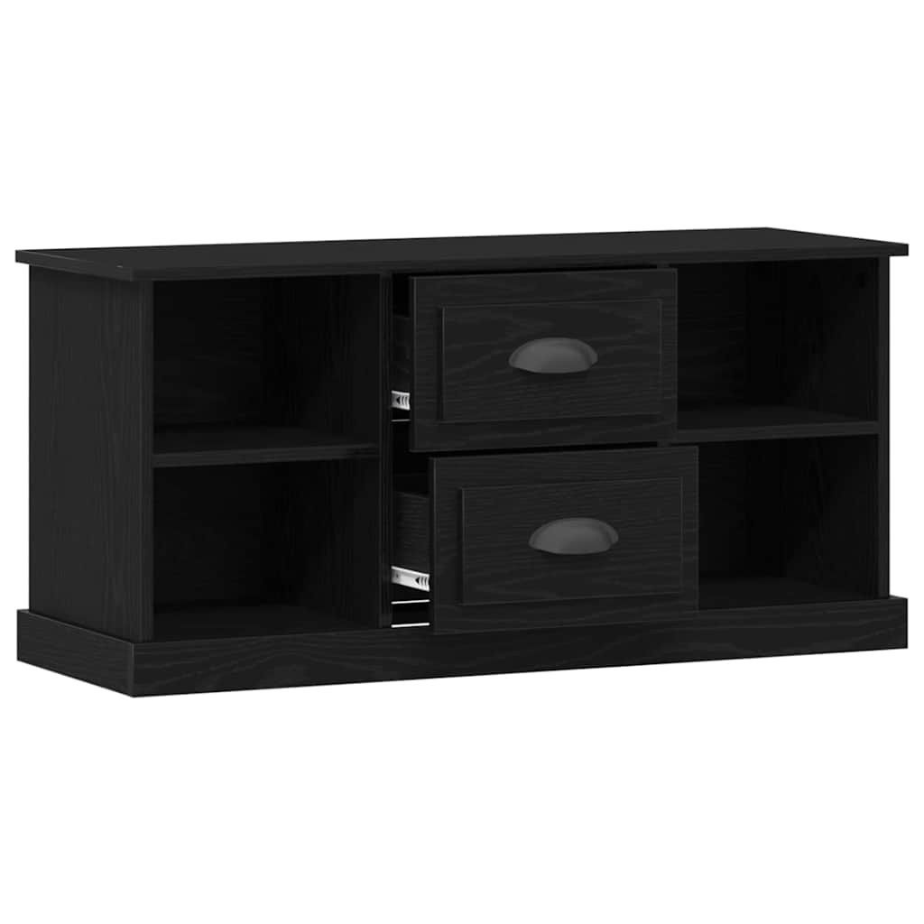 TV-skab med skuffe Sort eg 99,5 x 35,5 x 48 cm Konstrueret træ