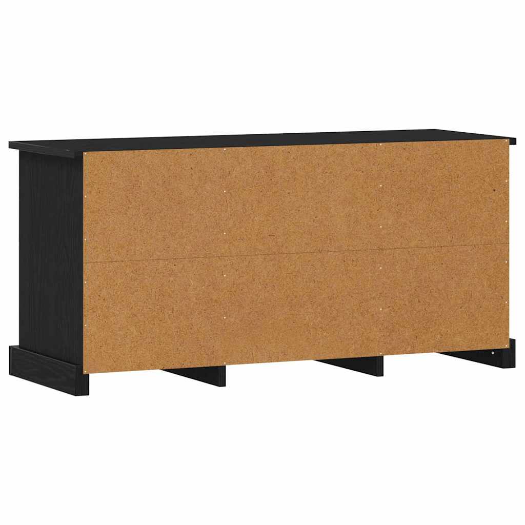 TV-skab med skuffe Sort eg 99,5 x 35,5 x 48 cm Konstrueret træ