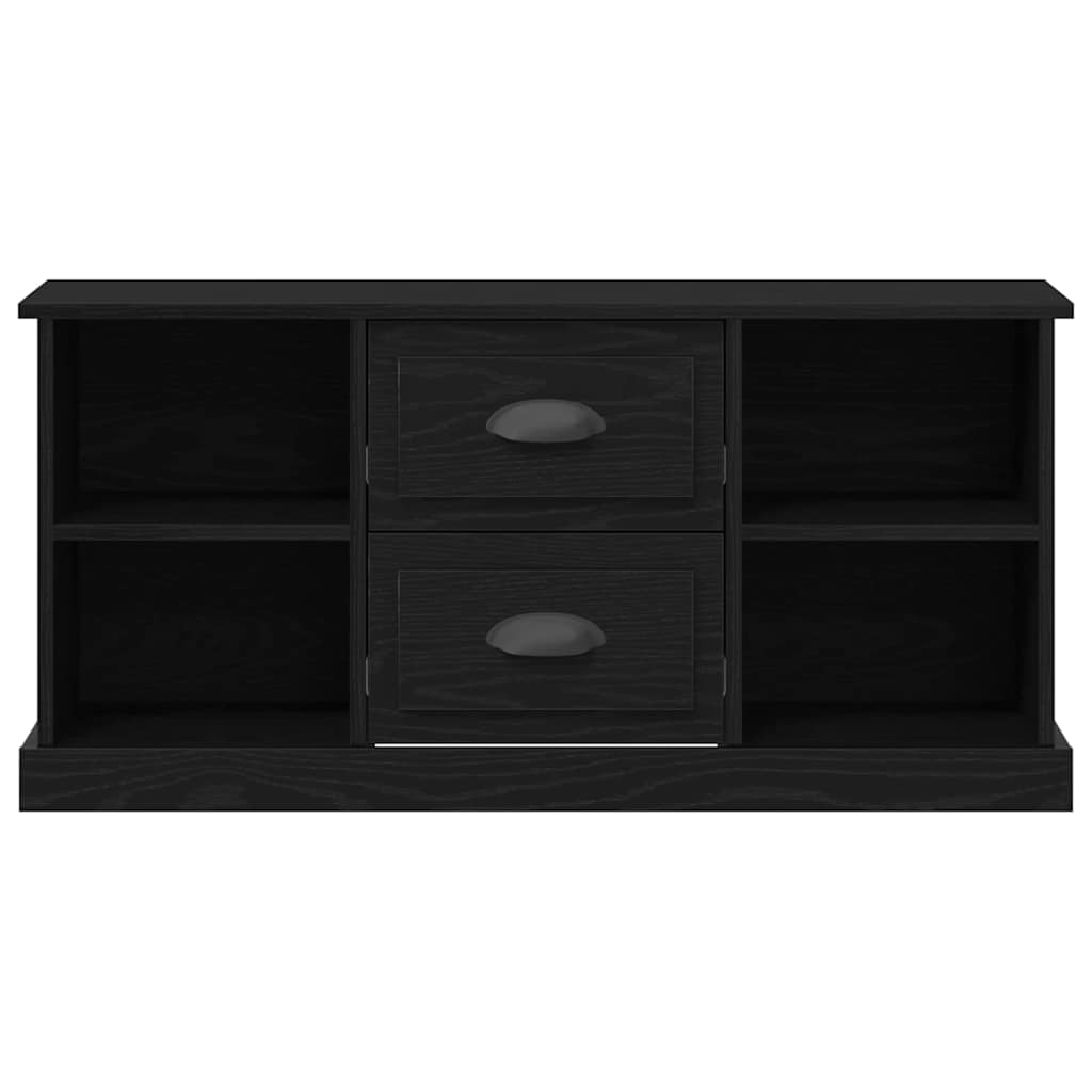 TV-skab med skuffe Sort eg 99,5 x 35,5 x 48 cm Konstrueret træ