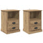 Natskab 2 pcs Artisan Egetræ 36 x 43 x 60 cm Konstrueret træ