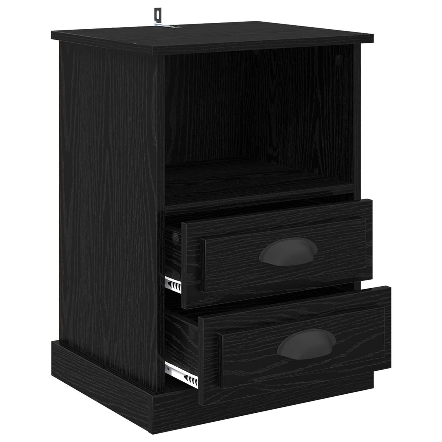 Natskab 2 pcs Sort eg 36 x 43 x 60 cm Konstrueret træ