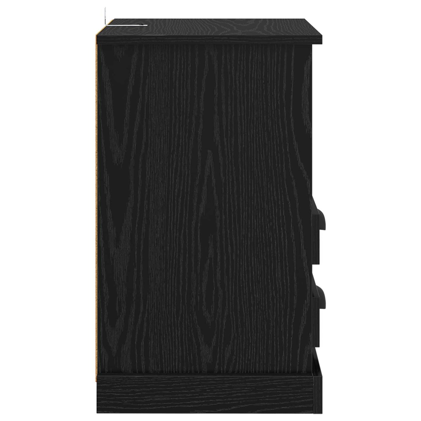 Natskab 2 pcs Sort eg 36 x 43 x 60 cm Konstrueret træ