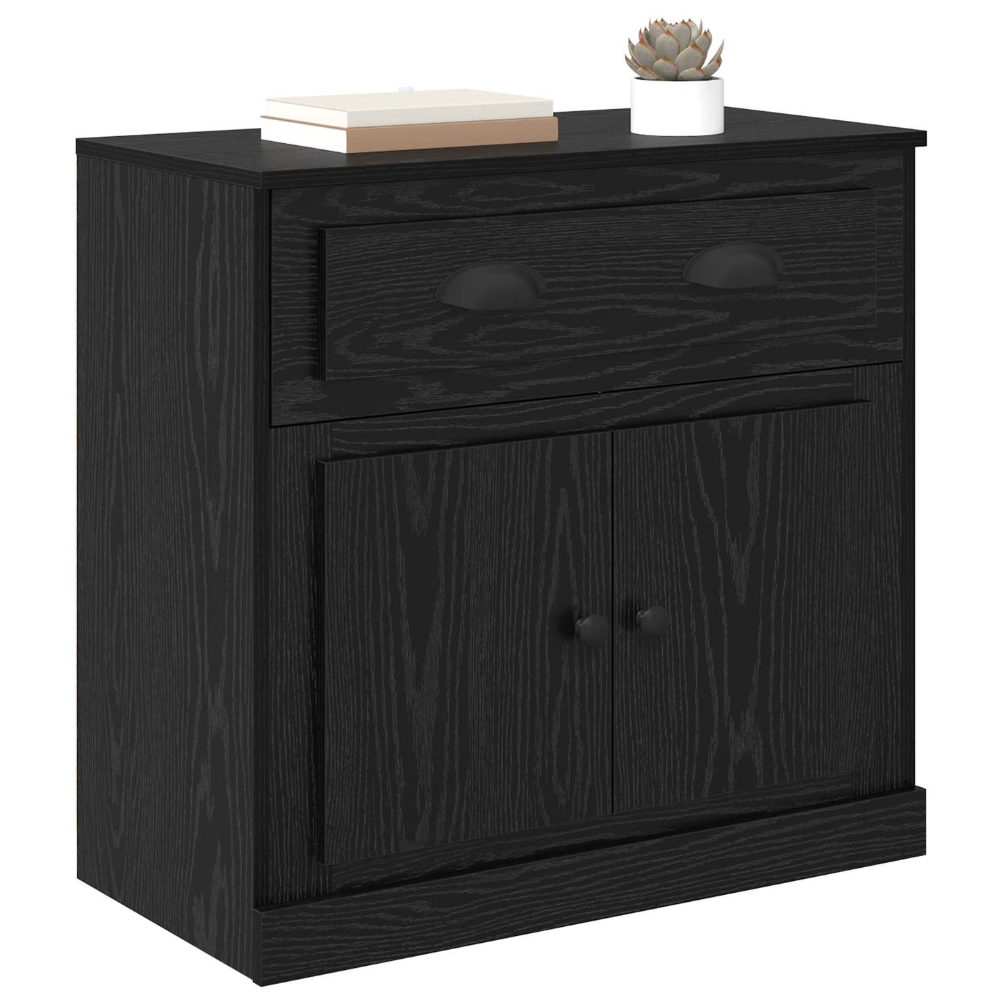 Highboard Sort eg 70 x 35,5 x 67,5 cm Konstrueret træ