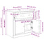Highboard Sort eg 70 x 35,5 x 67,5 cm Konstrueret træ