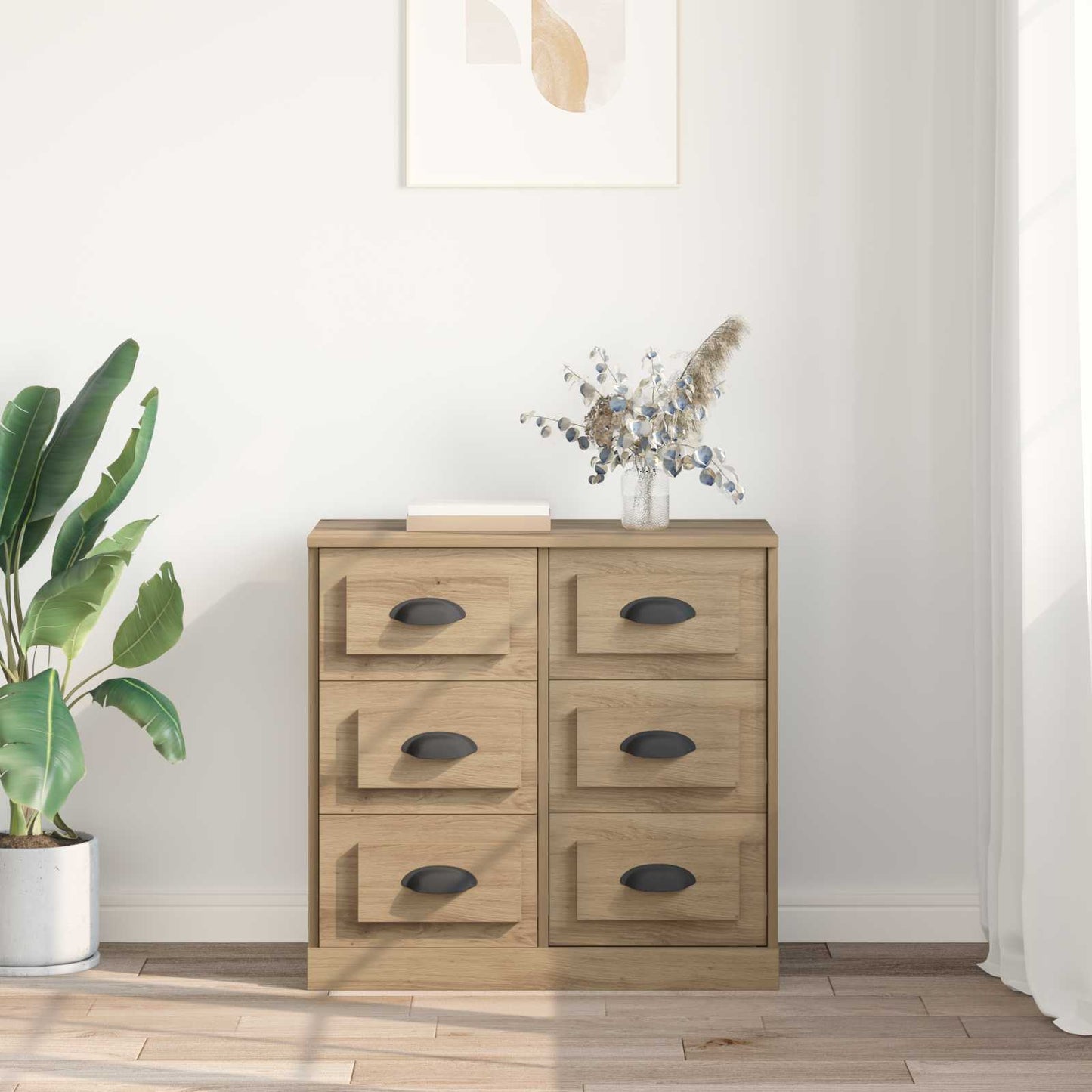 Sideboard Artisan Egetræ 70 x 35,5 x 67,5 cm Konstrueret træ