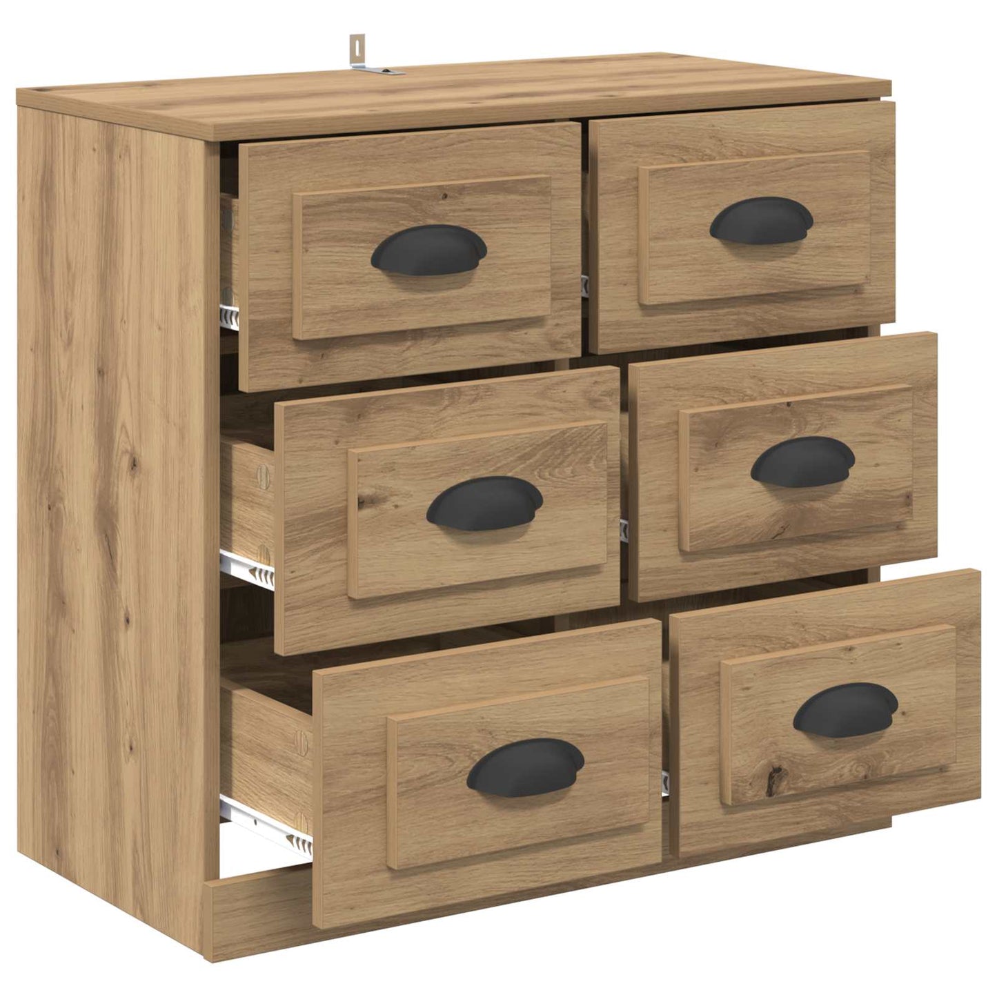 Sideboard Artisan Egetræ 70 x 35,5 x 67,5 cm Konstrueret træ