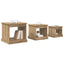 Sofabord 3 pcs Artisan Egetræ 48 x 45 x 45 cm Konstrueret træ