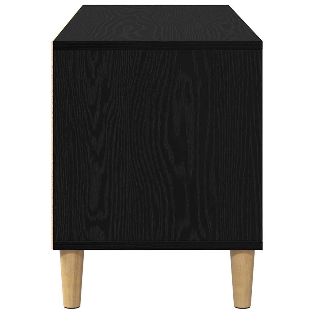 TV-skab med skuffe Sort eg 100 x 34,5 x 44,5 cm Konstrueret træ