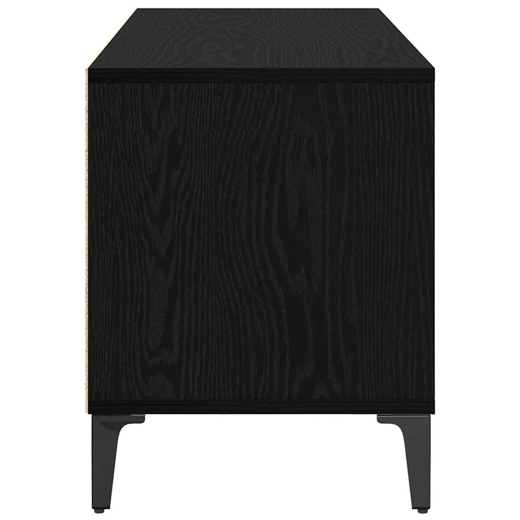 TV-skab Sort eg 100 x 34,5 x 44,5 cm Ingeniørt træ og jern