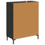 Sideboard Sort eg 69,5 x 34 x 90 cm Ingeniørt træ og jern