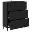 Sideboard Sort eg 69,5 x 34 x 90 cm Ingeniørt træ og jern