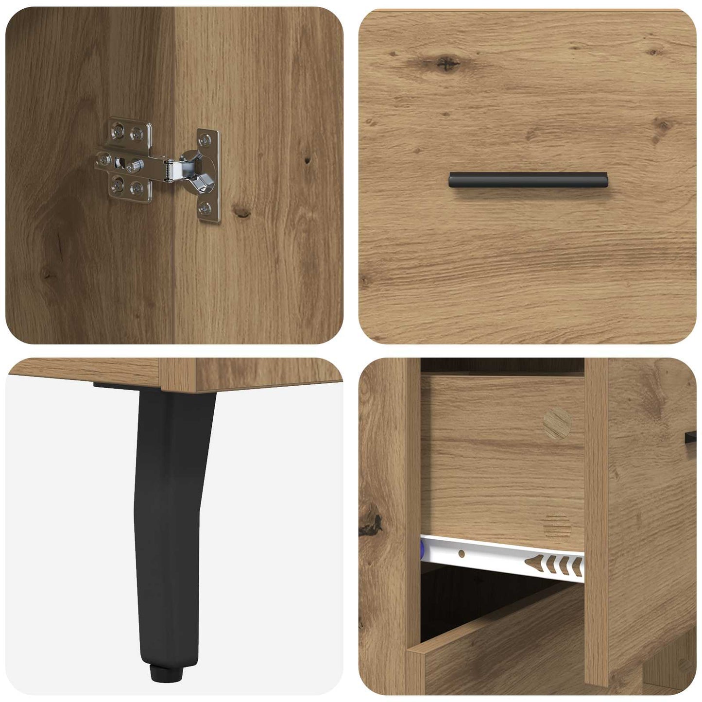 Sideboard Artisan Egetræ 69,5 x 34 x 90 cm