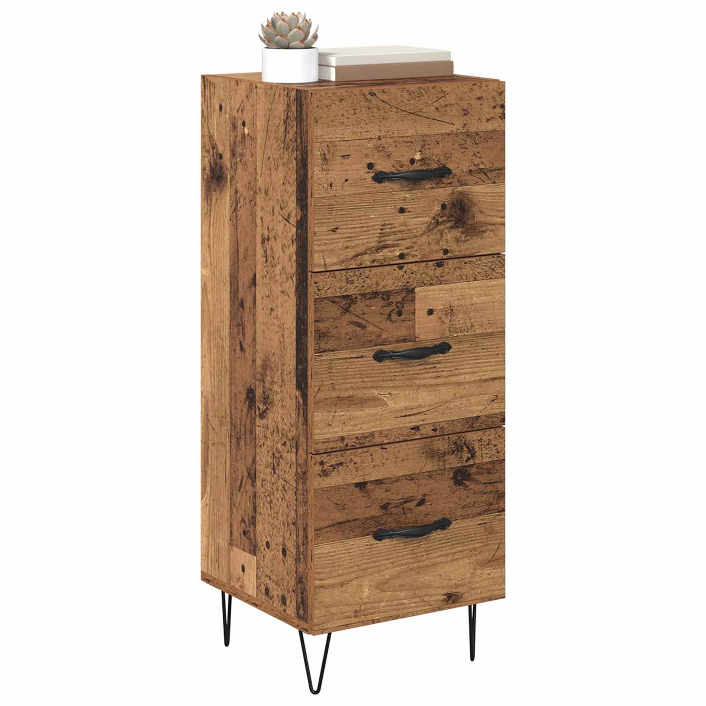 Sideboard Gammelt træ 34 x 34,5 x 90 cm Konstrueret træ