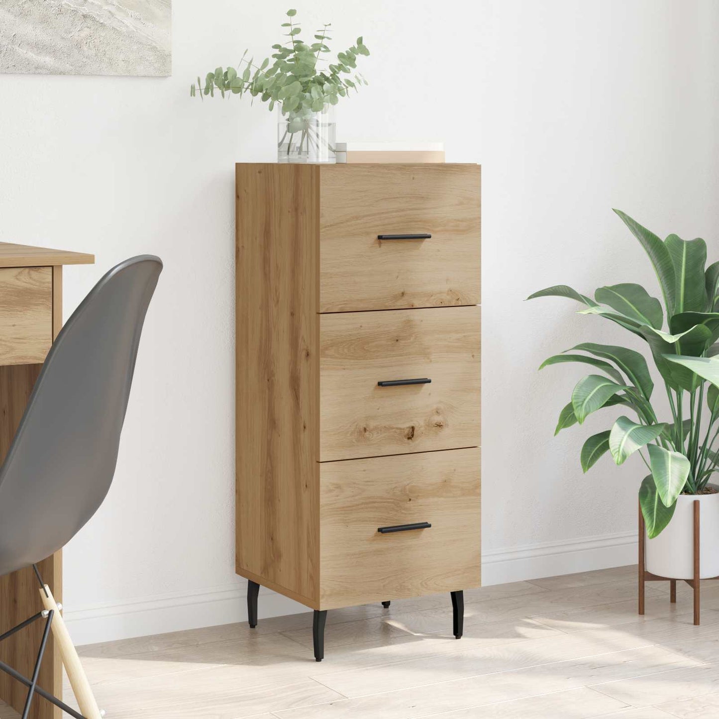 Sideboard artisan eg 34 x 34.5 x 90 cm Konstrueret træ
