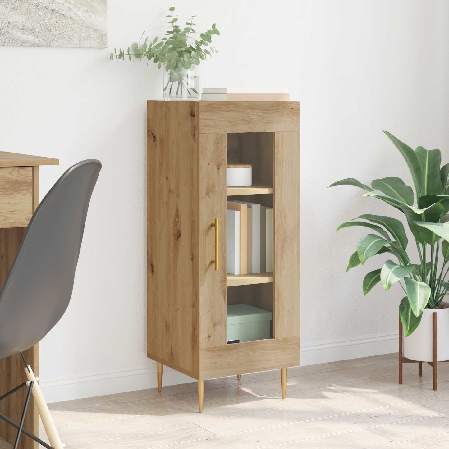 Sideboard artisan eg 34 x 34.5 x 90 cm Konstrueret træ
