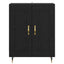 Sideboard Sort eg 69,5 x 34 x 90 cm Konstrueret træ