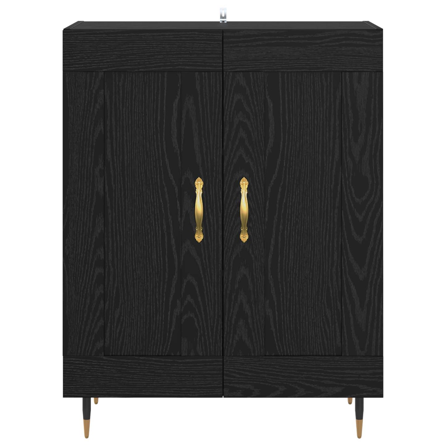 Sideboard Sort eg 69,5 x 34 x 90 cm Konstrueret træ