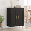 Sideboard Sort eg 69,5 x 34 x 90 cm Ingeniørt træ og jern