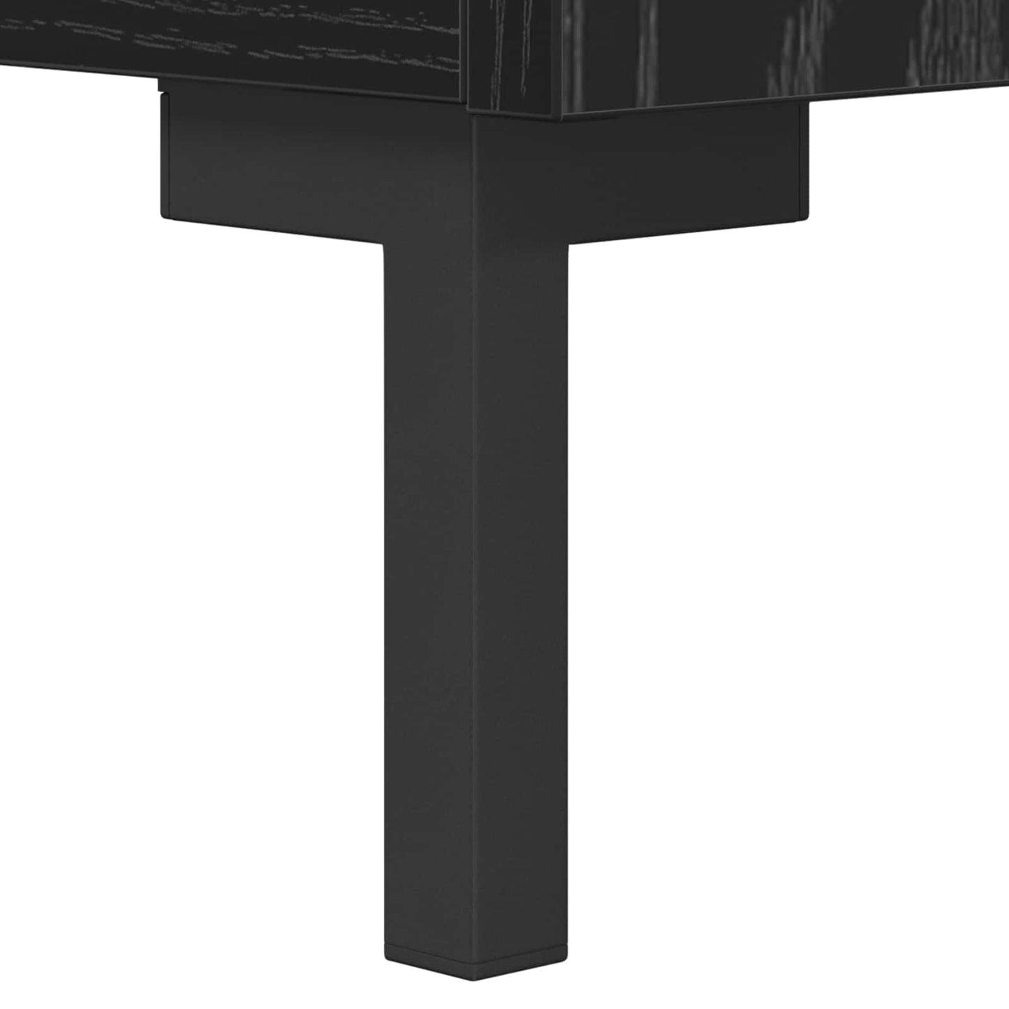 Sideboard Sort eg 69,5 x 34 x 90 cm Ingeniørt træ og jern