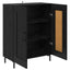 Sideboard Sort eg 69,5 x 34 x 90 cm Ingeniørt træ og jern