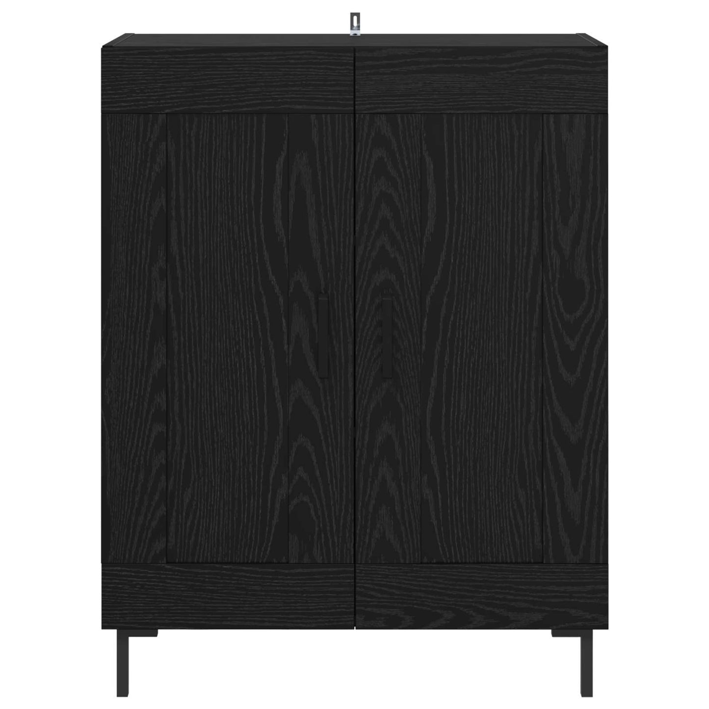 Sideboard Sort eg 69,5 x 34 x 90 cm Ingeniørt træ og jern