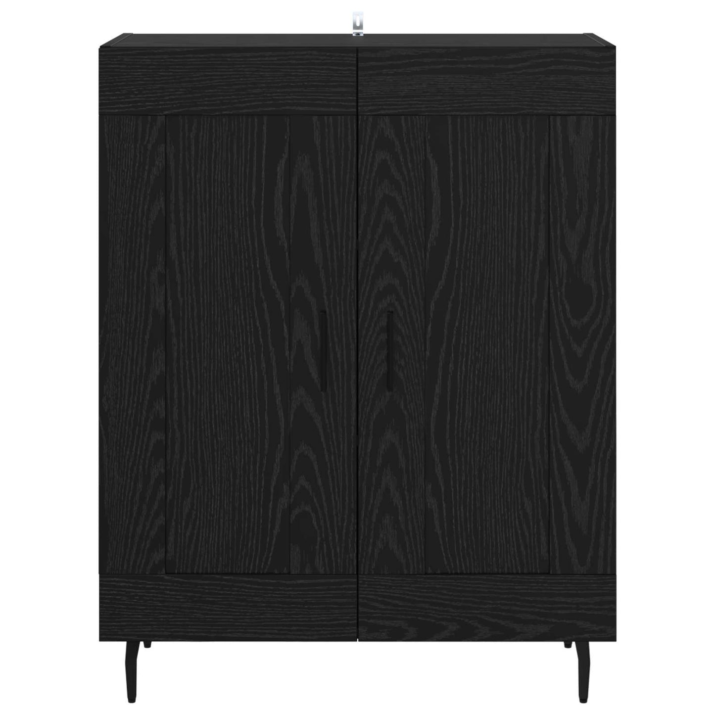 Sideboard Sort eg 69,5 x 34 x 90 cm Ingeniørt træ og jern