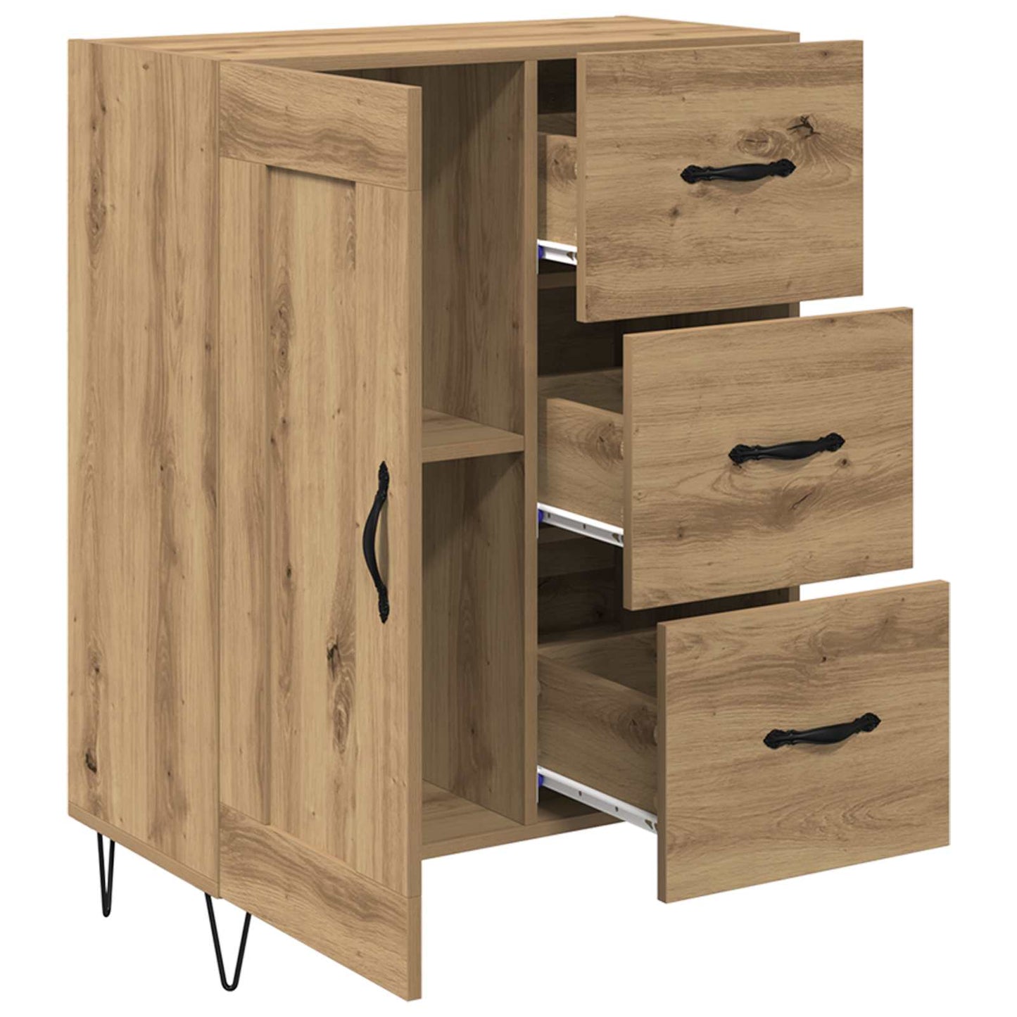 Sideboard Artisan Eg 69,5 x 34 x 90 cm Konstrueret træ