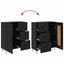 Sideboard med skuffe Sort Eg 69,5 x 34 x 90 cm Konstrueret træ