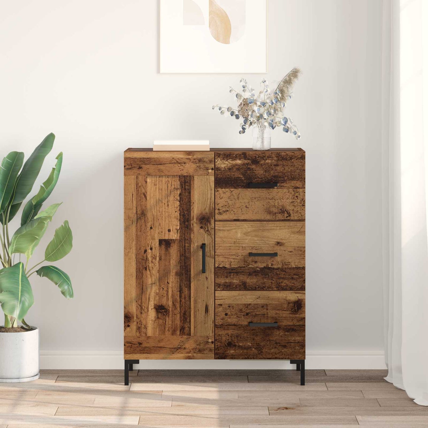 Sideboard Gammelt træ 69.5 x 34 x 90 cm Konstrueret træ
