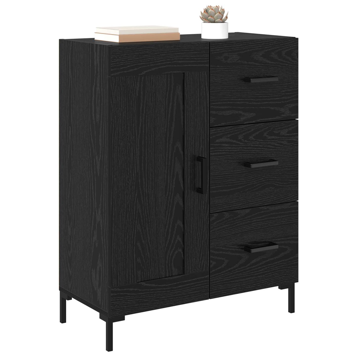 Sideboard Sort eg 69.5 x 34 x 90 cm Konstrueret træ