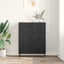 Sideboard Sort eg 69,5 x 34 x 90 cm Ingeniørt træ og jern