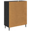 Sideboard Sort eg 69,5 x 34 x 90 cm Ingeniørt træ og jern