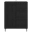 Sideboard Sort eg 69,5 x 34 x 90 cm Ingeniørt træ og jern