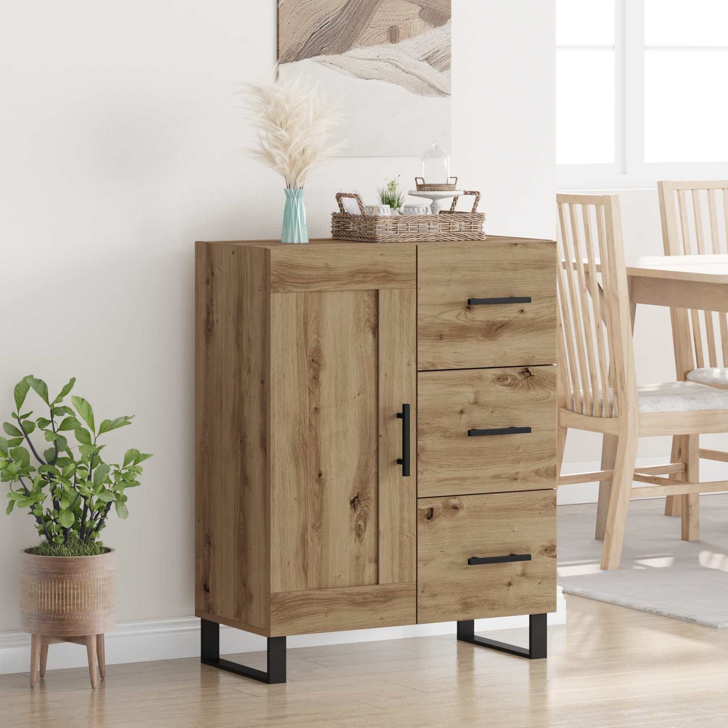 Sideboard Artisan Egetræ 69,5 x 34 x 90 cm