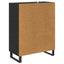 Sideboard Sort eg 69,5 x 34 x 90 cm Ingeniørt træ og jern