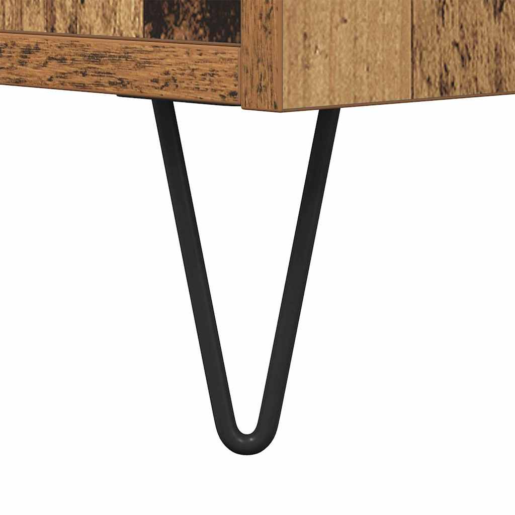 Sofabord Gammelt træ 80 x 80 x 36,5 cm Konstrueret træ
