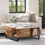 Sofabord Gammelt træ 80 x 80 x 36,5 cm Konstrueret træ