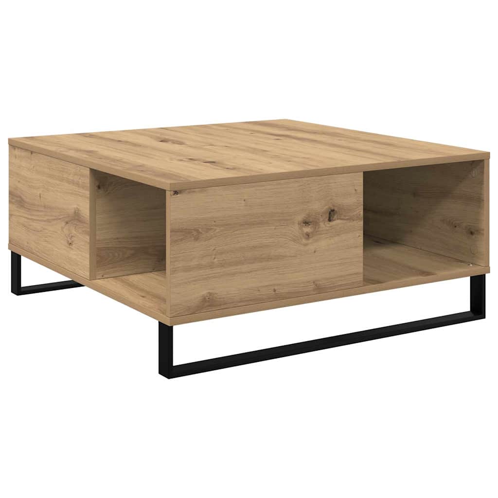 Sofabord Artisan Egetræ 80 x 80 x 36,5 cm Konstrueret træ