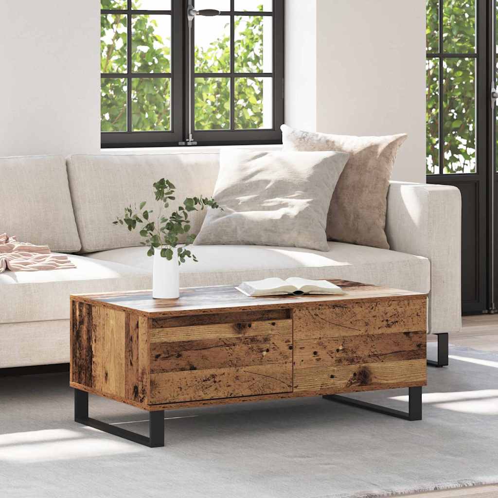 Sofabord Gammelt træ 90 x 50 x 36,5 cm Konstrueret træ