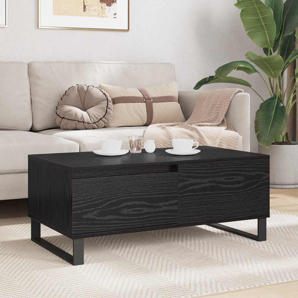Sofabord Sort eg 90 x 50 x 36,5 cm Konstrueret træ