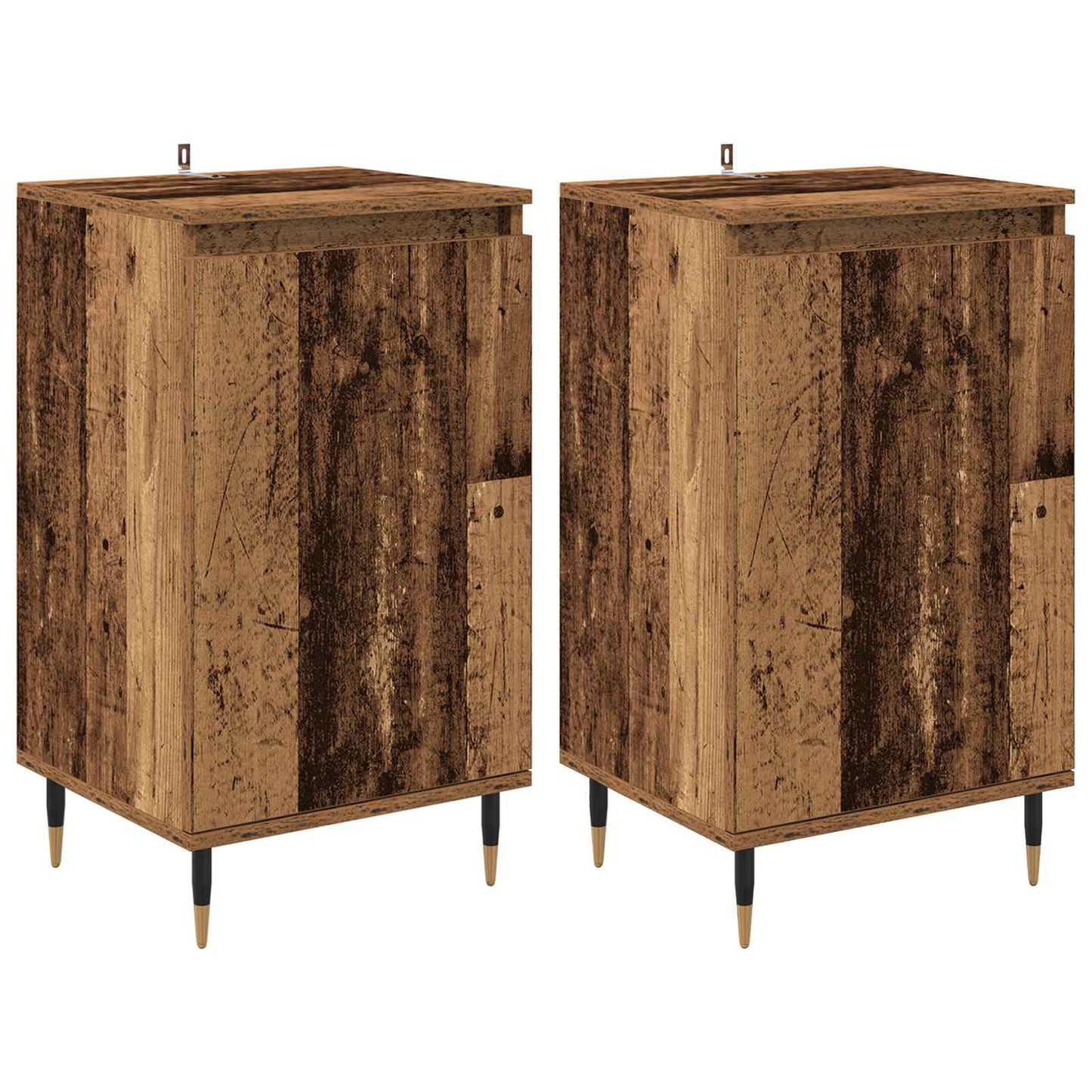 Sideboard 2 pcs Gammelt træ 40 x 35 x 70 cm
