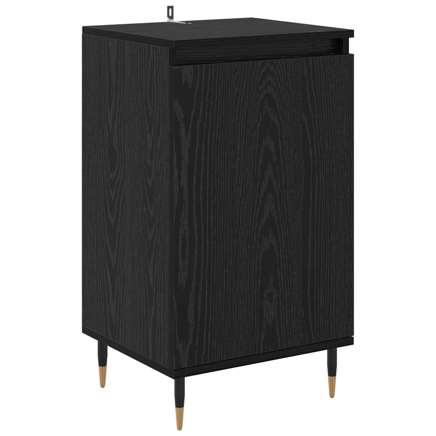 Sideboard 2 pcs Sort eg 40 x 35 x 70 cm Ingeniørt træ og jern