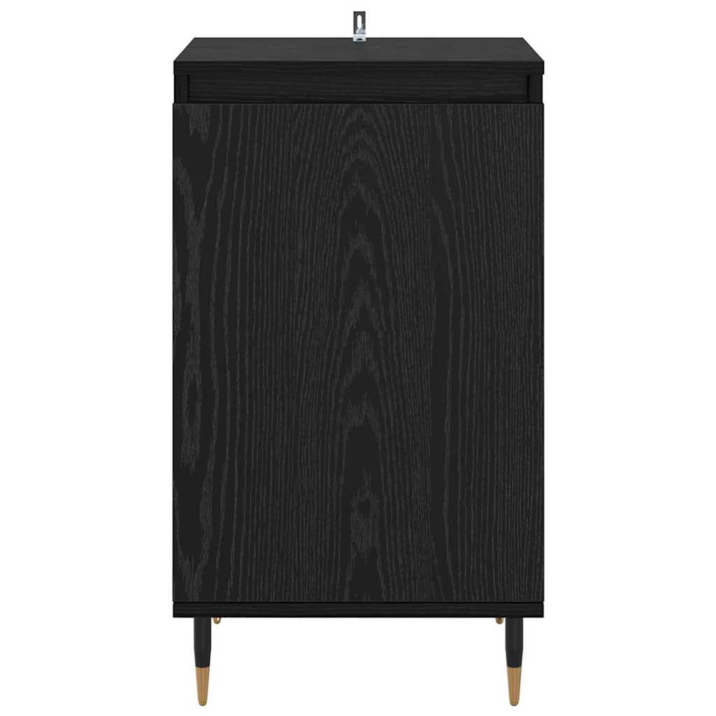 Sideboard 2 pcs Sort eg 40 x 35 x 70 cm Ingeniørt træ og jern